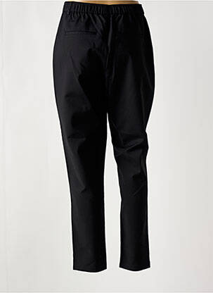 Pantalon chino țesătură poplin talie înaltă negru KAFFE femeie