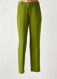 Pantalon chino țesătură poplin talie înaltă verde KAFFE femme