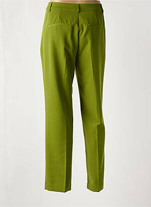 Pantalon chino țesătură poplin talie înaltă verde KAFFE femeie
