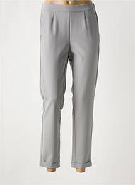 Pantalon drept țesătură crep mărime normală gri FRANK WALDER femme