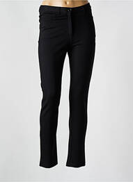 Pantalon slim țesătură poplin mărime normală negru ÉTYMOLOGIE femme