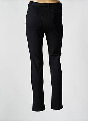 Pantalon slim țesătură poplin mărime normală negru ÉTYMOLOGIE femeie