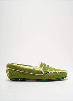 Papuci/pantofi de casă  toc plat până la 3 cm verde UN'CHROME femeie