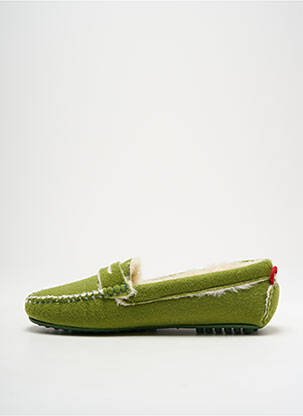 Papuci/pantofi de casă  toc plat până la 3 cm verde UN'CHROME femeie