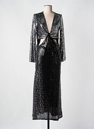 Rochie lungă mâneci lungi mâneci lungi negru LUMINA femeie