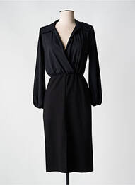 Rochie midi mâneci lungi mâneci lungi negru ANGELA DAVIS femeie