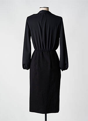 Rochie midi mâneci lungi mâneci lungi negru ANGELA DAVIS femeie
