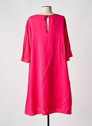 Rochie midi mâneci 3/4 mâneci 3/4 roz DIANA GALLESI femeie
