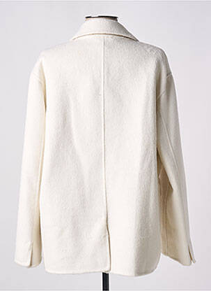 Jachete casual guler tip costum alb ANGELA DAVIS femeie
