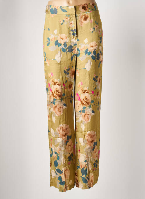 Pantalon larg verde ANGELA DAVIS femeie