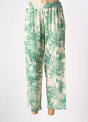 Pantalon larg țesătură poplin mărime normală verde FRIDA MADÉ femeie
