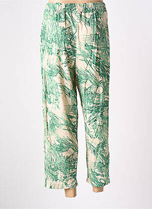 Pantalon larg țesătură poplin mărime normală verde FRIDA MADÉ femeie
