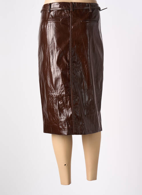 Fustă midi maro LUMINA femeie