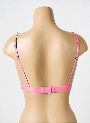 Sutien efect material satinat top triunghiuri roz LOVE STORIES femeie