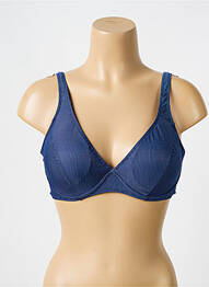 Sutien de costum de baie elasticitate sutien cu susținere înaltă și burete detașabil albastru VERY ZEN femme