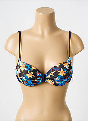 Sutien de costum de baie elasticitate top sutien push-up albastru RAE femeie