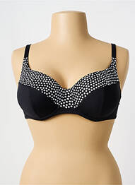 Sutien de costum de baie elasticitate sutien cupe întregi cu decolteu înalt negru ANTIGEL femme