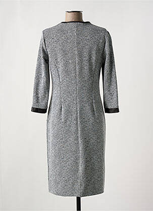 Rochie midi mâneci 3/4 mâneci 3/4 gri GEVANA femeie