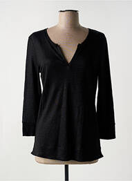 Tricou mâneci 3/4 mâneci 3/4 negru ONE STEP femme
