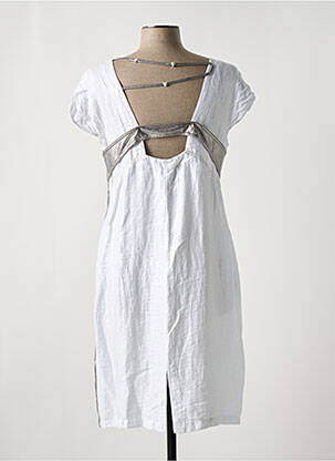 Rochie midi mâneci scurte mâneci scurte alb ELISA CAVALETTI femeie
