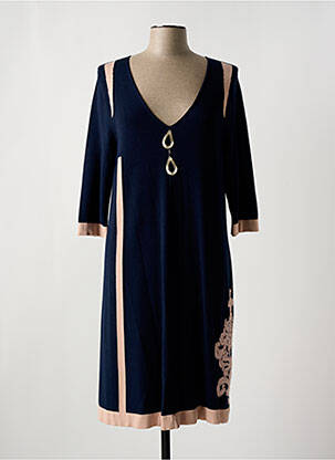 Rochie midi mâneci 3/4 mâneci 3/4 albastru ELISA CAVALETTI femeie