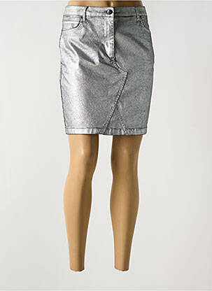 Fustă scurtă argintiu LAUREN VIDAL femeie