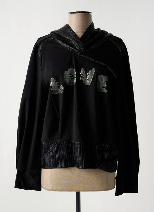 Hanorac cu glugă negru ELISA CAVALETTI femeie