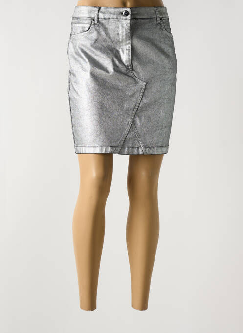 Fustă scurtă argintiu LAUREN VIDAL femeie