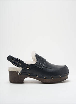 Mulete/saboți țesătură satinată toc de 4 la 6 cm negru SCHOLL femeie