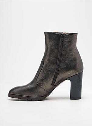 Botine/ghete material neted toc de 7 la 9 cm argintiu CHIE MIHARA femeie