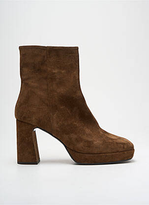 Botine/ghete nubuc toc de 7 la 9 cm maro BILLIBI femeie