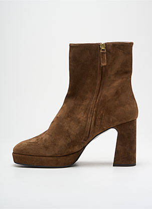 Botine/ghete nubuc toc de 7 la 9 cm maro BILLIBI femeie