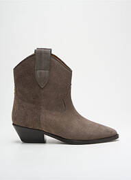 Botine/ghete vârf ascuțit toc de 4 la 6 cm gri JEROME DREYFUSS femme