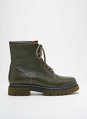 Botine/ghete material neted toc plat până la 3 cm verde VALERIE BOURGOIN femeie