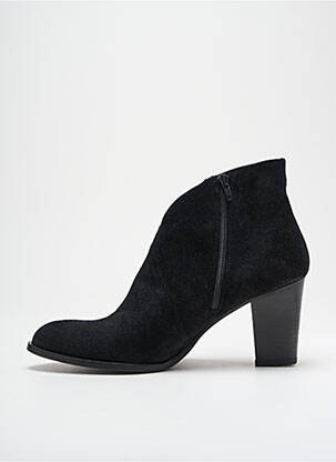 Botine/ghete țesătură satinată toc de 7 la 9 cm negru NIMAL femeie