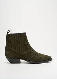 Botine/ghete nubuc toc de 4 la 6 cm verde ROSEANNA femeie