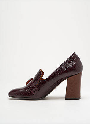 Mocasini țesătură satinată toc de 7 la 9 cm violet CHIE MIHARA femeie