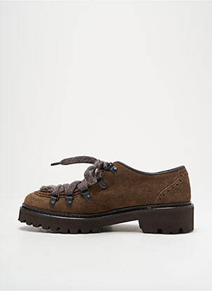Derby-uri nubuc toc de 4 la 6 cm maro WOMAN CALCE femeie