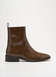 Botine/ghete material neted toc plat până la 3 cm maro ANTHOLOGY femme