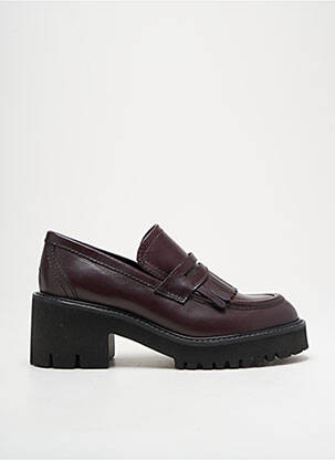 Mocasini țesătură satinată toc de 4 la 6 cm violet GUGLIELMO ROTTA femeie