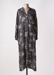 Rochie lungă mâneci lungi mâneci lungi gri DIEGA femeie
