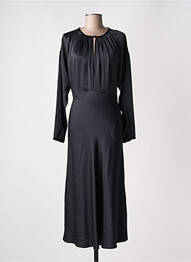 Rochie lungă mâneci lungi mâneci lungi negru FORTE-FORTE femme