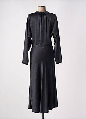 Rochie lungă mâneci lungi mâneci lungi negru FORTE-FORTE femeie