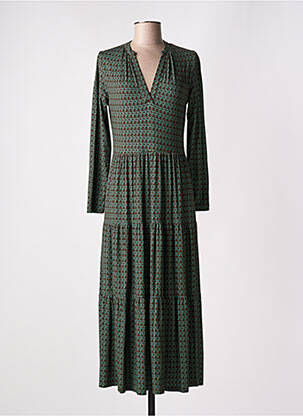 Rochie lungă mâneci lungi mâneci lungi verde SIYU femeie