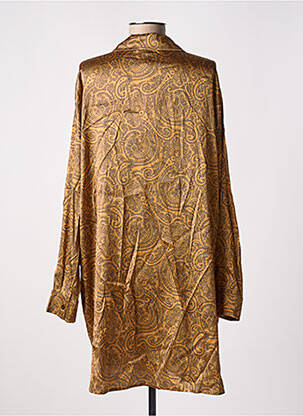 Rochie midi imprimeu fantezie mâneci lungi auriu MARAIS femeie