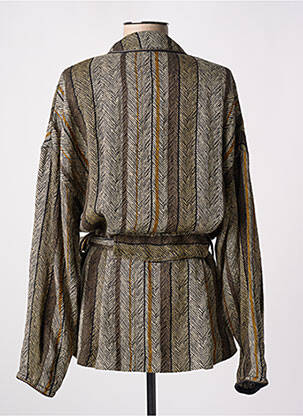 Jachete kimono mâneci lungi maro LOUIZON femeie
