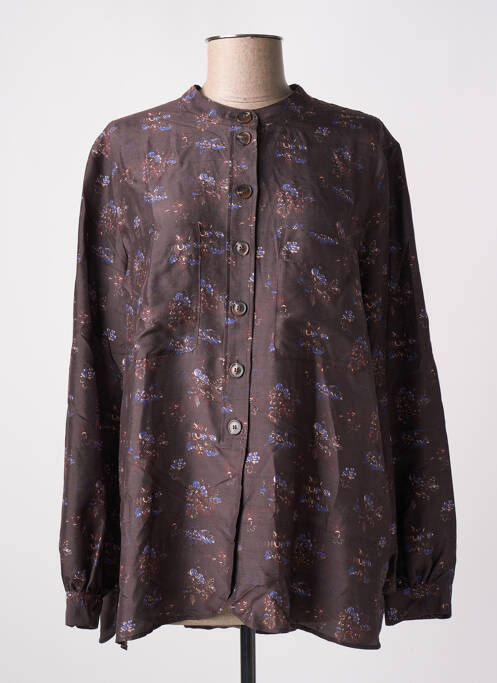 Cămașă imprimeu fantezie mâneci lungi maro SOEUR femme