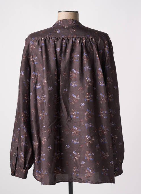 Cămașă imprimeu fantezie mâneci lungi maro SOEUR femme