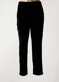 Pantalon drept talie elastică mărime normală negru MARAIS femeie