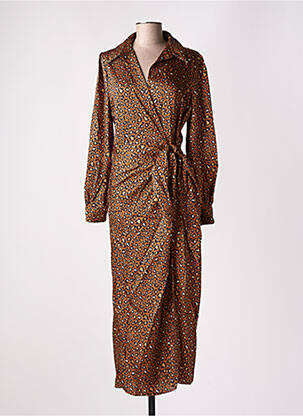 Rochie lungă maro KILKY femeie